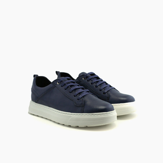32 Basket Bleu Marine S Blanc