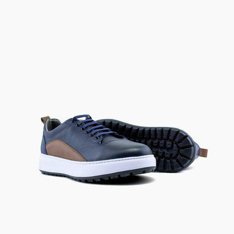 72 Basket Bleu Marine & Camel