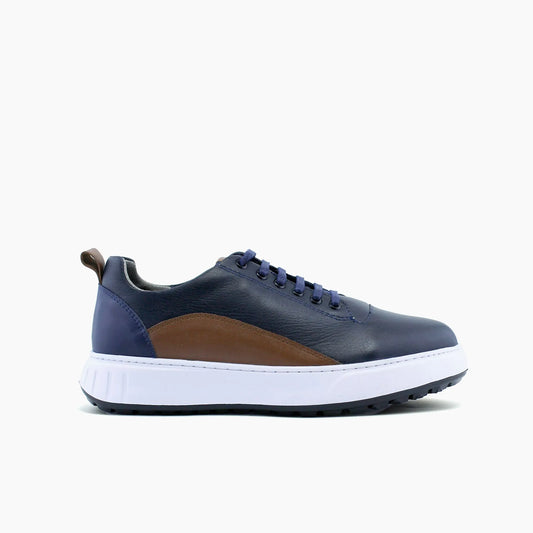 72 Basket Bleu Marine & Camel