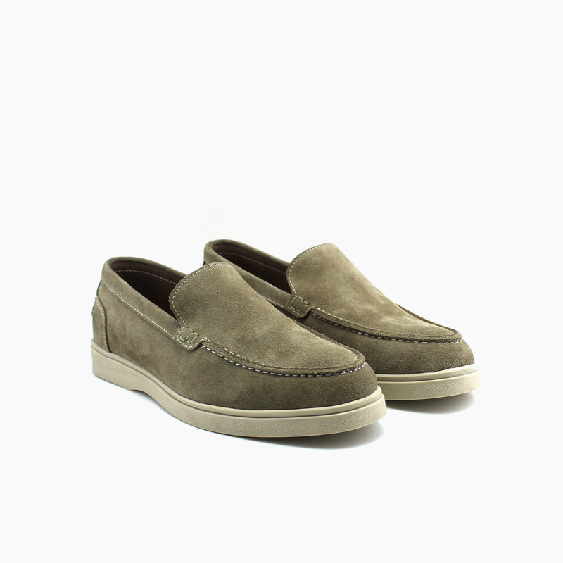 12 Mocassin Daim Kaki Clair