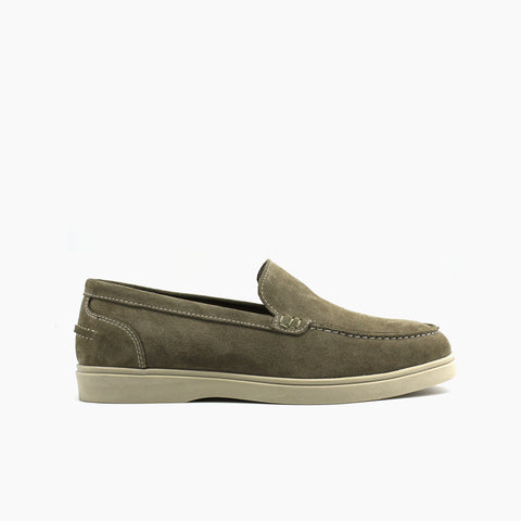 12 Mocassin Daim Kaki Clair