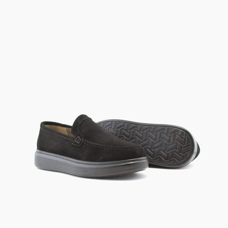 S44 Mocassin Noir Daim