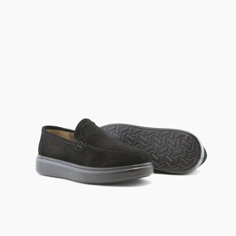 S44 Mocassin Noir Daim