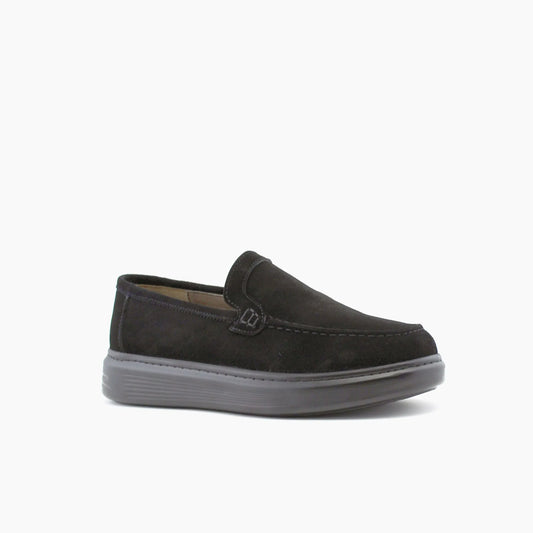 S44 Mocassin Noir Daim
