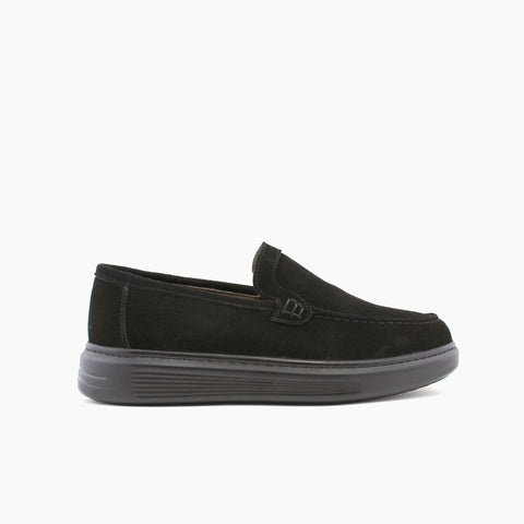 S44 Mocassin Noir Daim